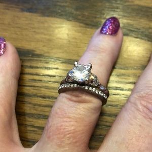 New size 6 ring set - dipped silver (costume)